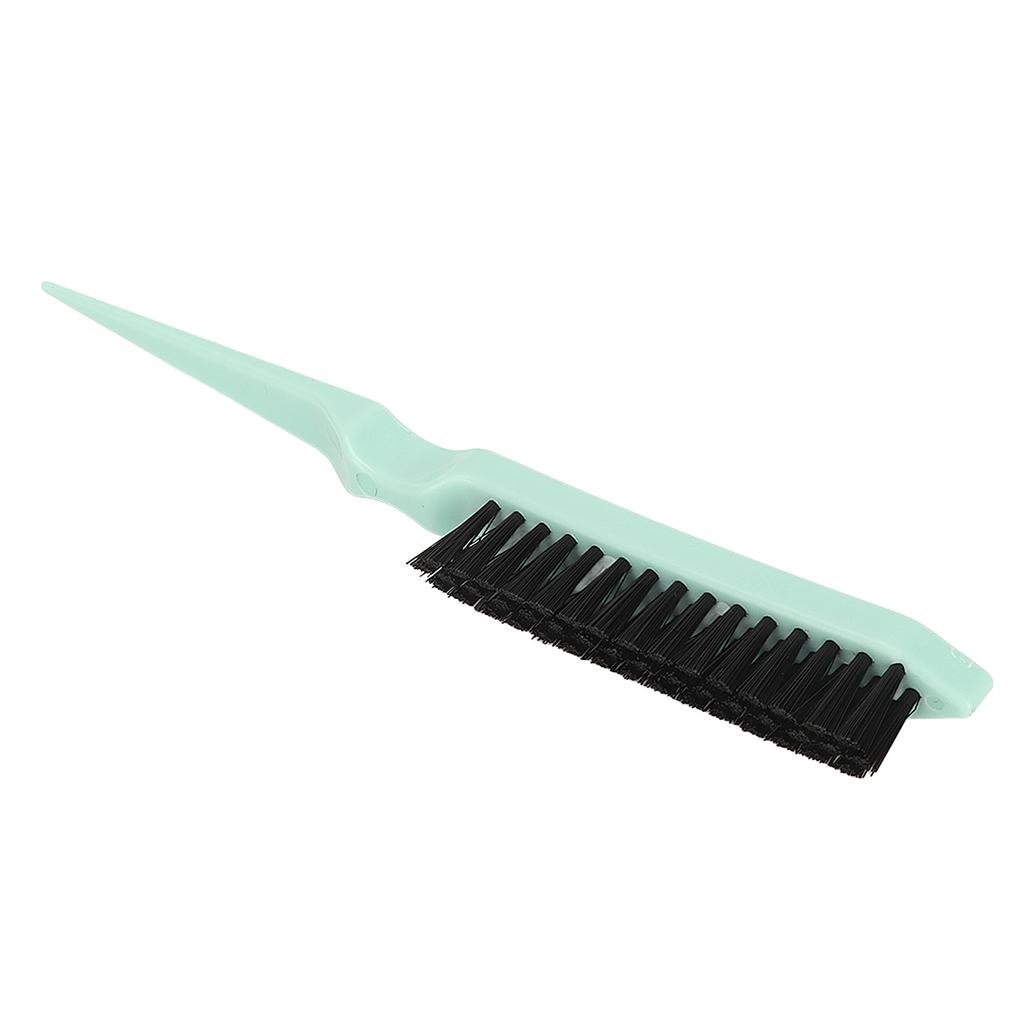 Hair Teasing Brush Men Women Salon Nylon Hair Rat Tail Teasing Brush for Back Combing Styling Tool Green