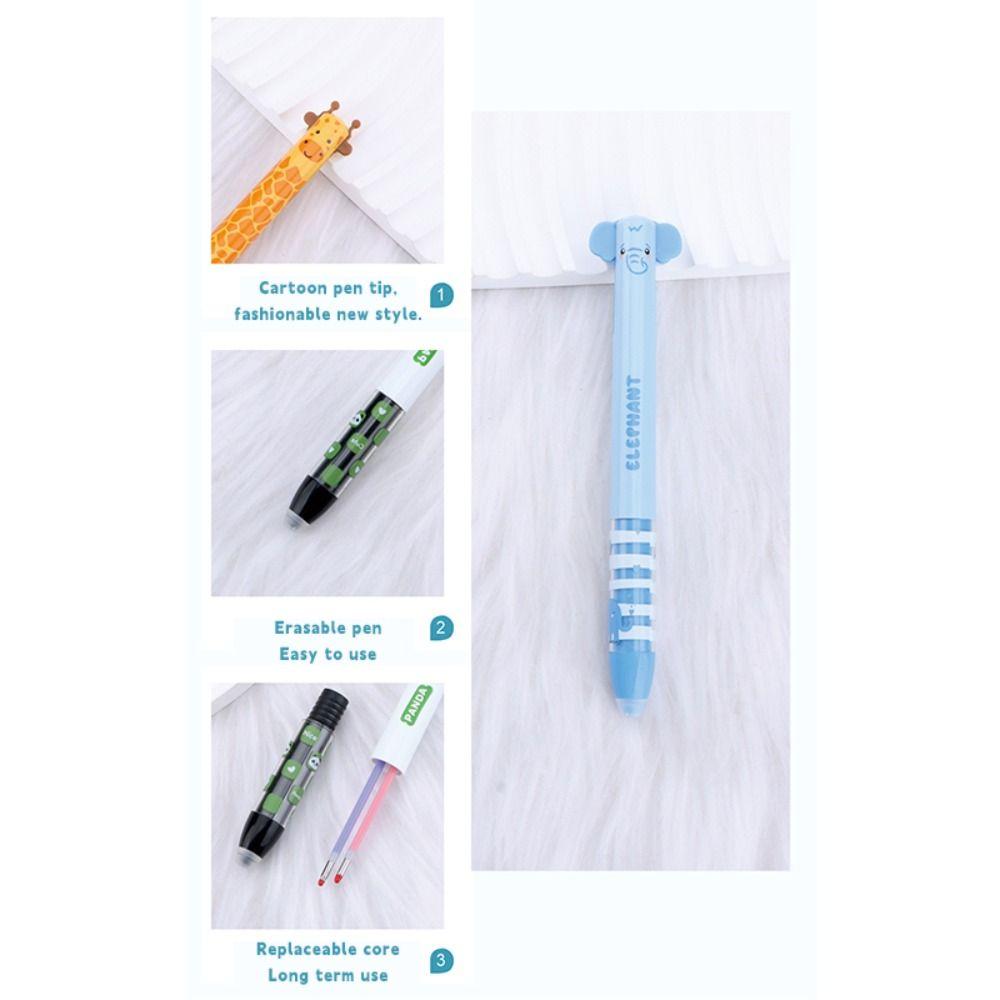 Cartoon Löschbarer Kugelschreiber Doppelte Tintenfarbe Schnelltrocknender Neutralstift Tierdesign Gelstift Schreibwaren