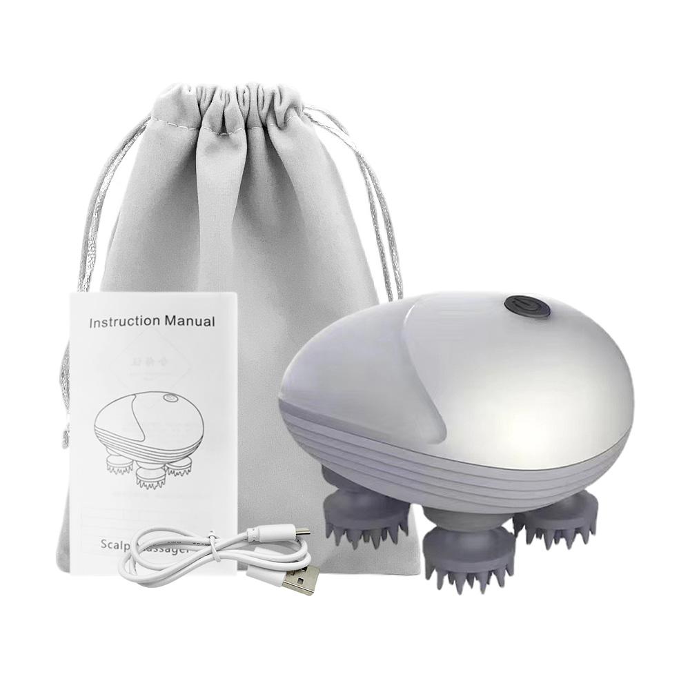Electric Scalp Head Massager Kneading Vibrating Device Health Care Shoulder Neck Leg Arm Deep Tissue Massage Cat Pet Massager