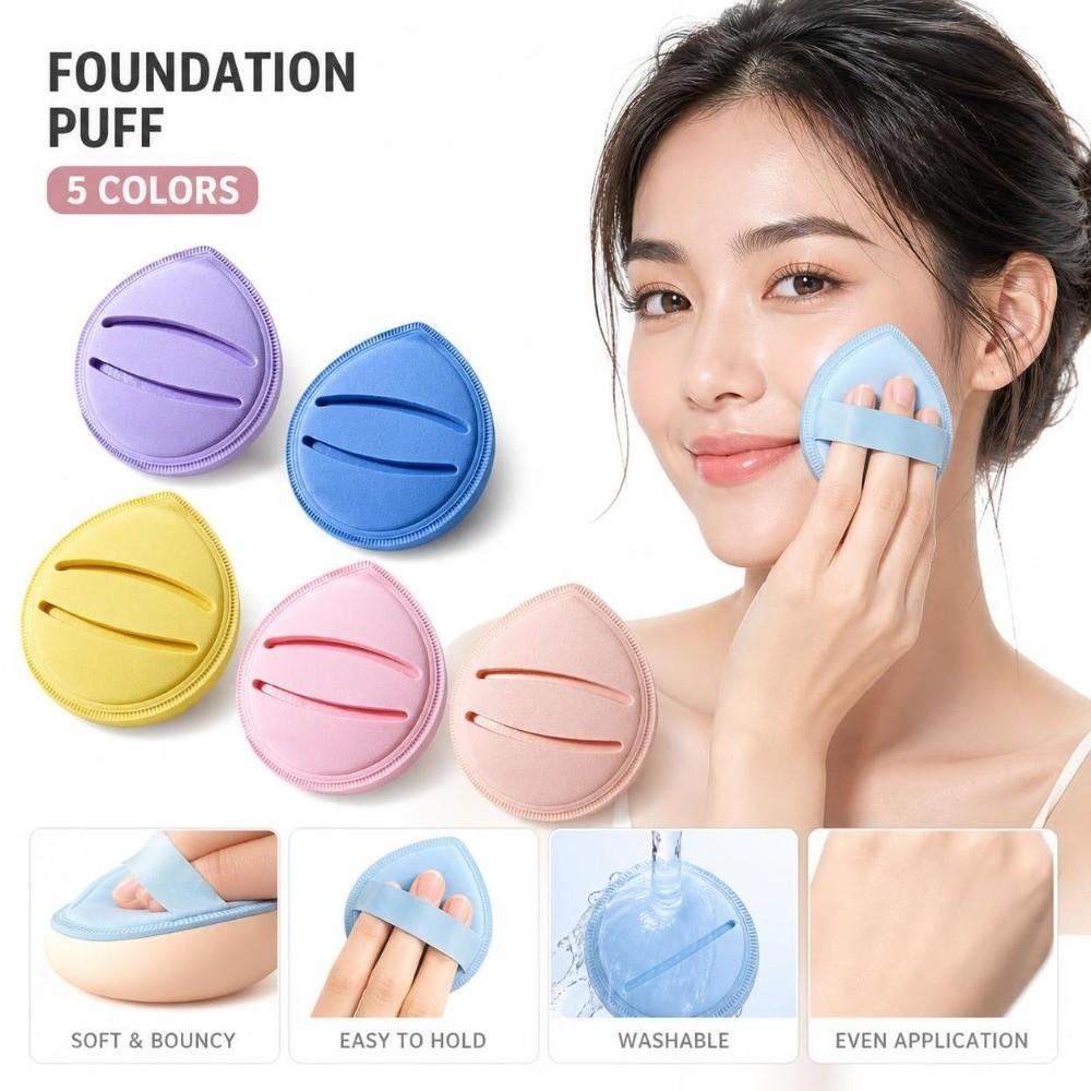 Wet Dry Dual Use Powder Puff Extra Large Cosmetic Puffs  For Concealer Application