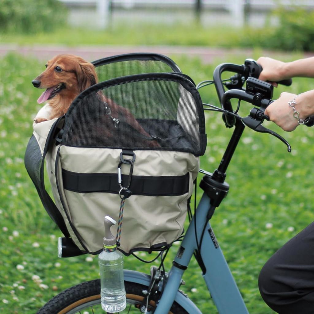 MARUTO Vorderradkorbabdeckung für Fahrräder Verwandelt sich in einen Haustierträger für sehr kleine Hunde unter Verhindert das Herausspringen von Hunden Beinhaltet Fahrrad (Gewicht