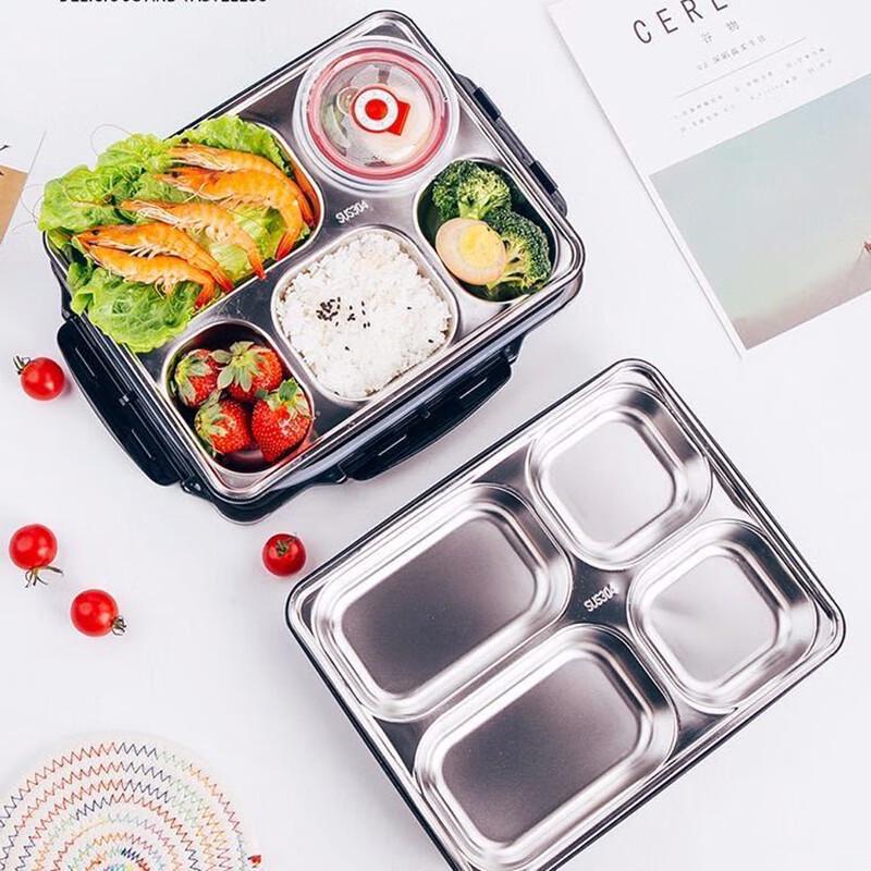 Insulated 5-Compartment Stainless Steel Lunch Box Set