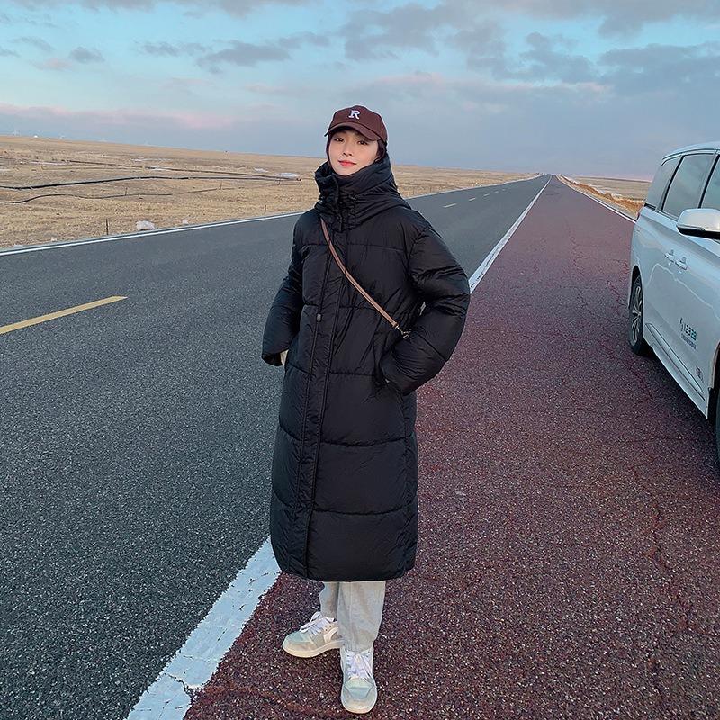 Thickened cotton-padded clothes women's medium and long over-knee thick new winter cotton-padded clothes loose cotton-padded jacket