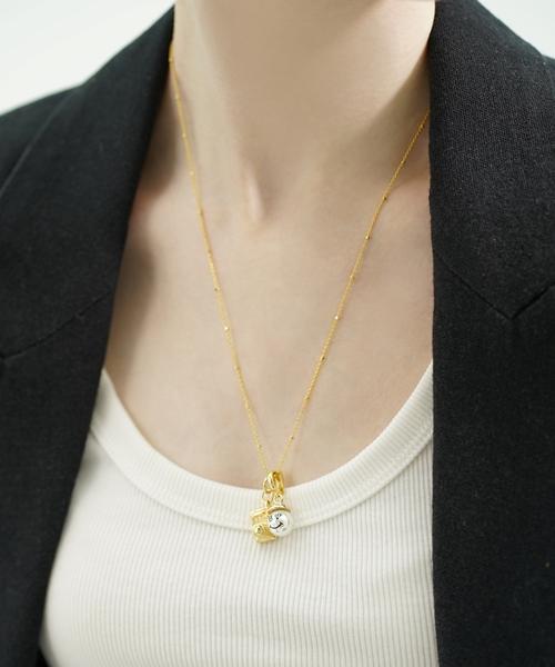 Bonbeau Esther Mini Ball Simple Chain Necklace Esther Mini Gold Ball Simple Chain Necklace