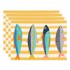 Cartoon Colorful Fish Placemats Summer Beach Seafood Party Patio Leisure Gathering Family Indoor Dinners Table Decor Gifts