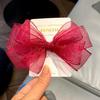 Fairy Princess Style Mesh Bow Hair Clip for Girls