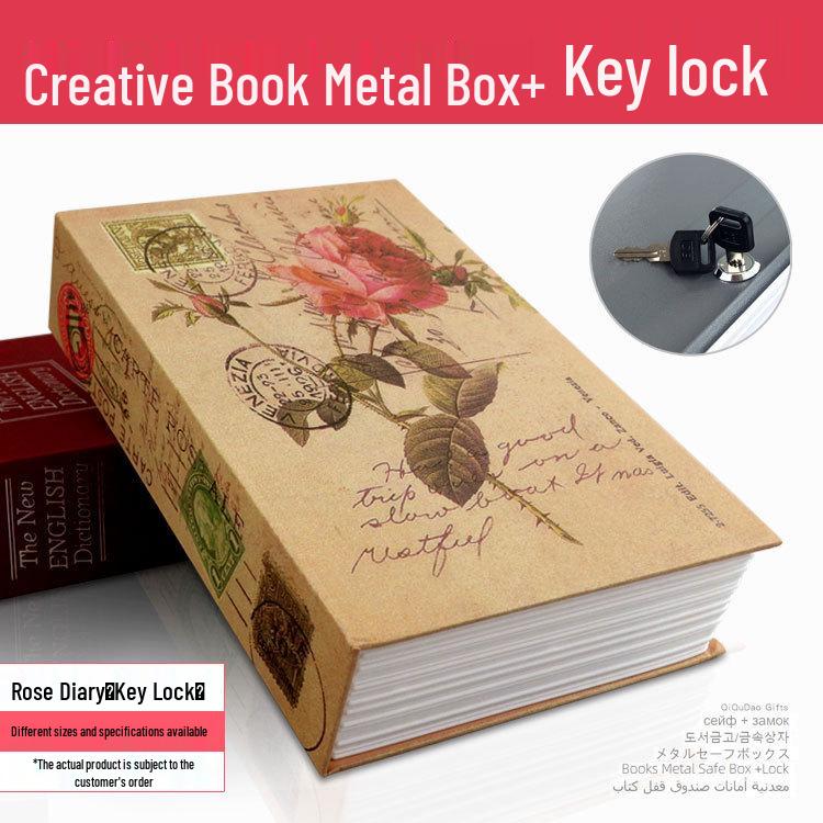 Cross-Border E-commerce Book Safe with Password Lock - Creative Storage Box & Metal Piggy Bank
