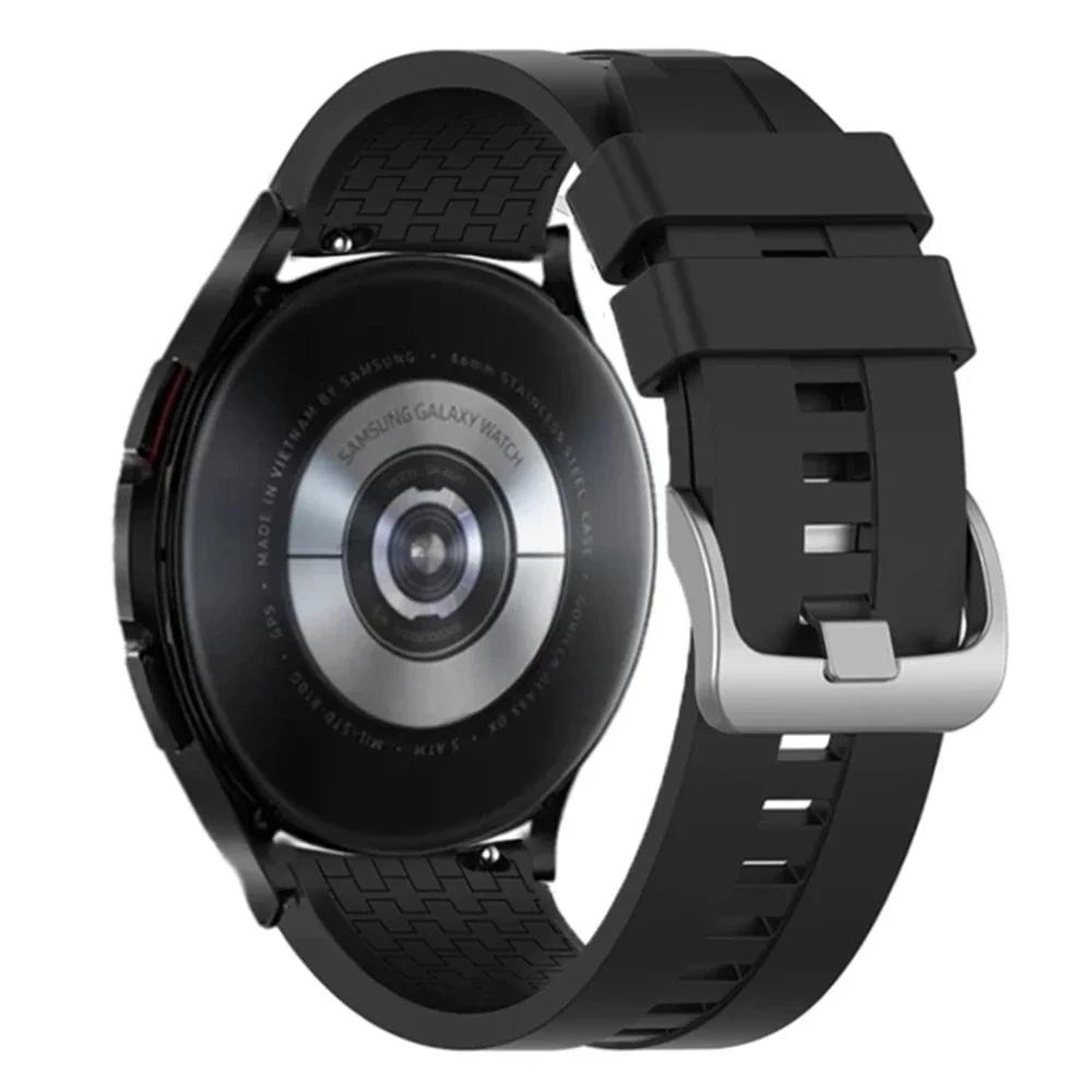 Silicone 20mm 22mm Watch Strap For Samsung Galaxy Watch 7/6/5 Pro 44mm 40mm 4 6 Classic 43mm 47mm Bracelet Sports Band Wristband