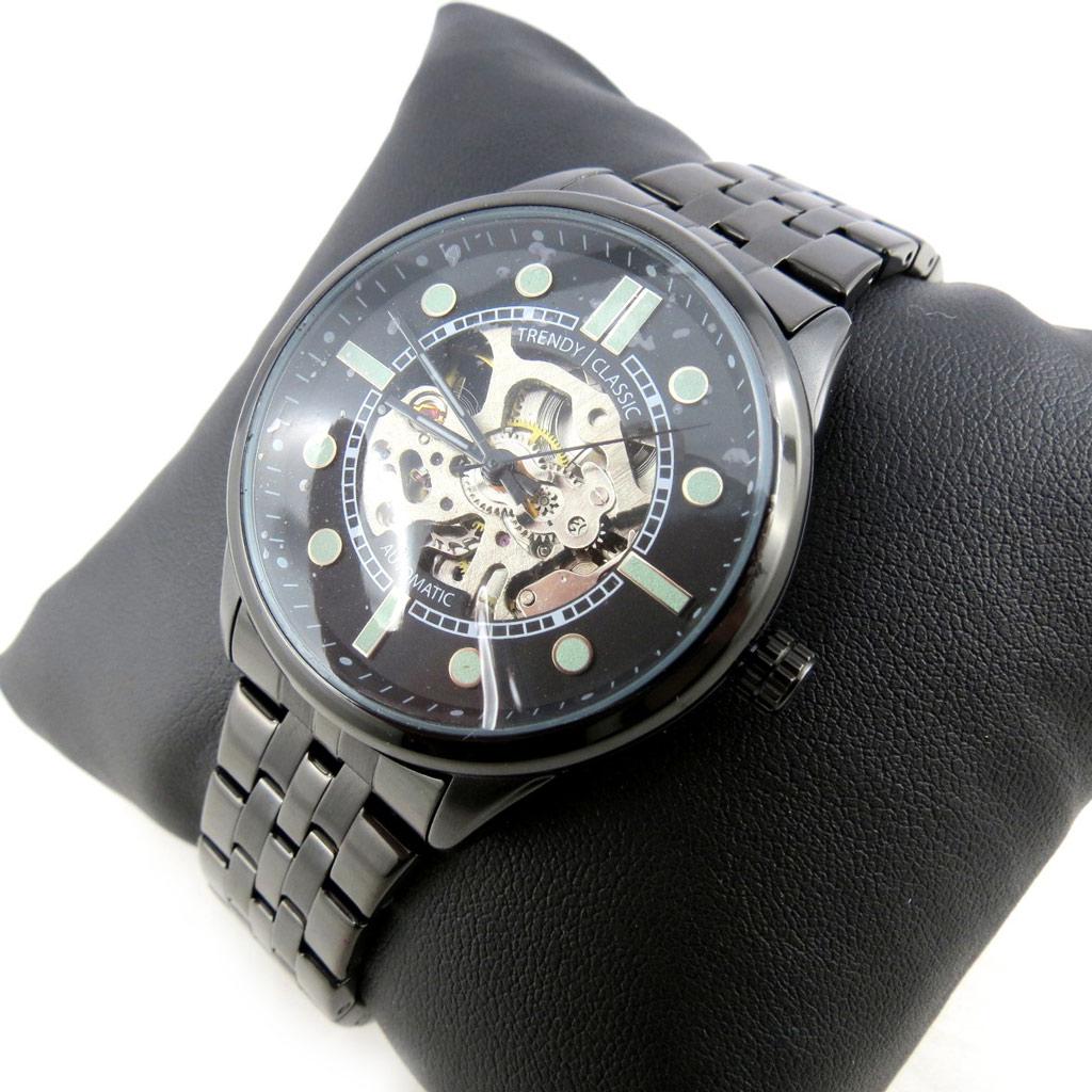 Les Trésors De Lily [N2356] - 'Trendy' Black Automatic Watch