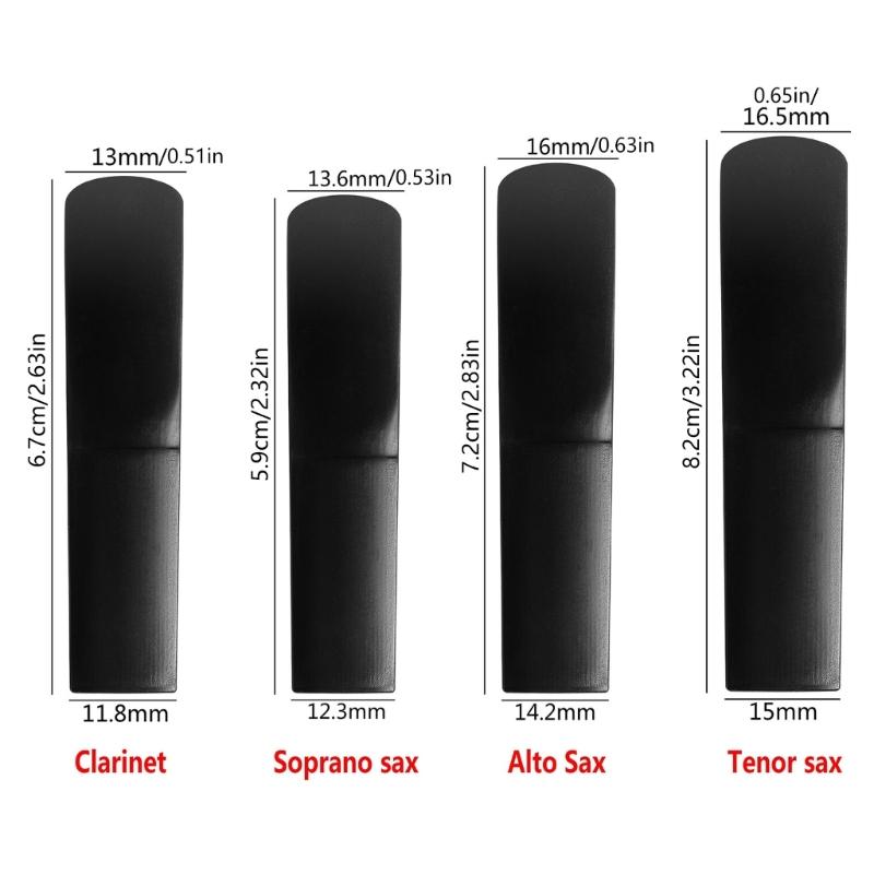 3Pieces Multifunctional Resin Saxophone Reed Resin Texture Saxophone Mouthpieces Perfect for Beginners and Professional