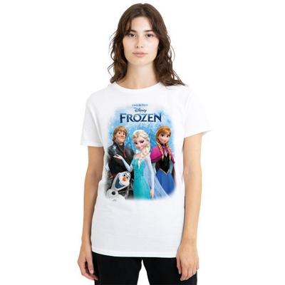 Womens/Ladies Elsa Anna Kristoff Olaf Poster T-Shirt