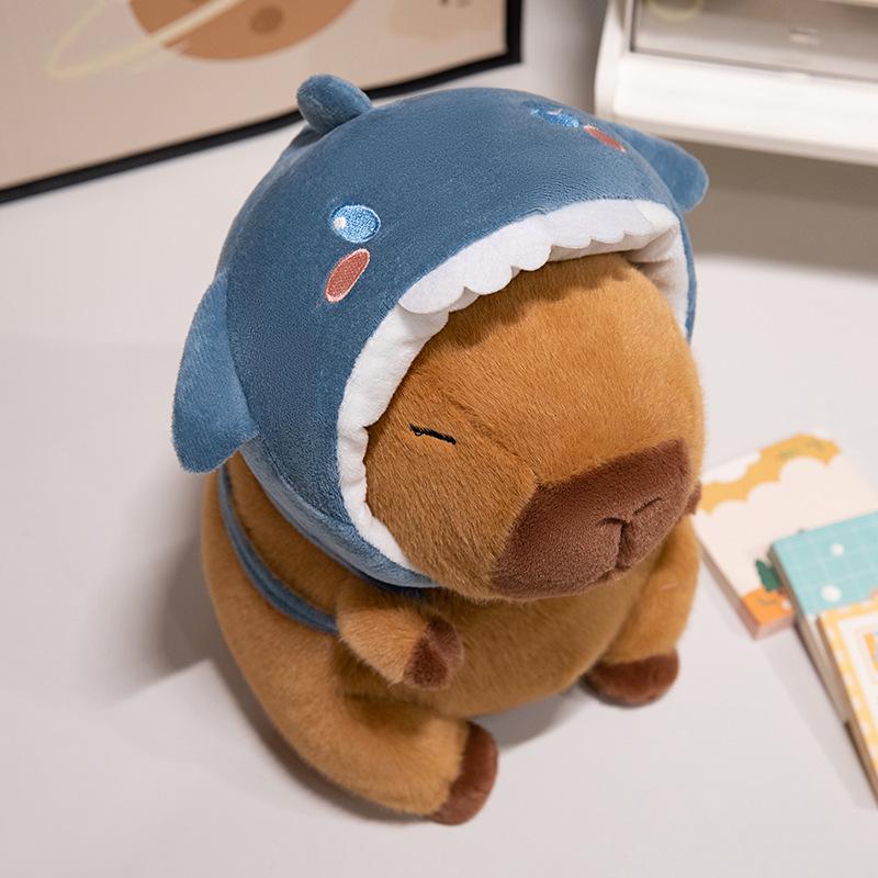 Cute Capybara Plush Doll Headgear Backpack Toy - Small & Medium Sizes for Girls