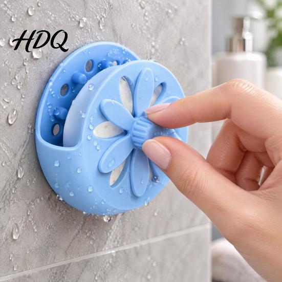 Universal Shower Steamer Holder with Suction Cup Silicone Wall Mounted Aromatherapy Diffuser Tablet Tray Rotating Container Bathroom Accessories