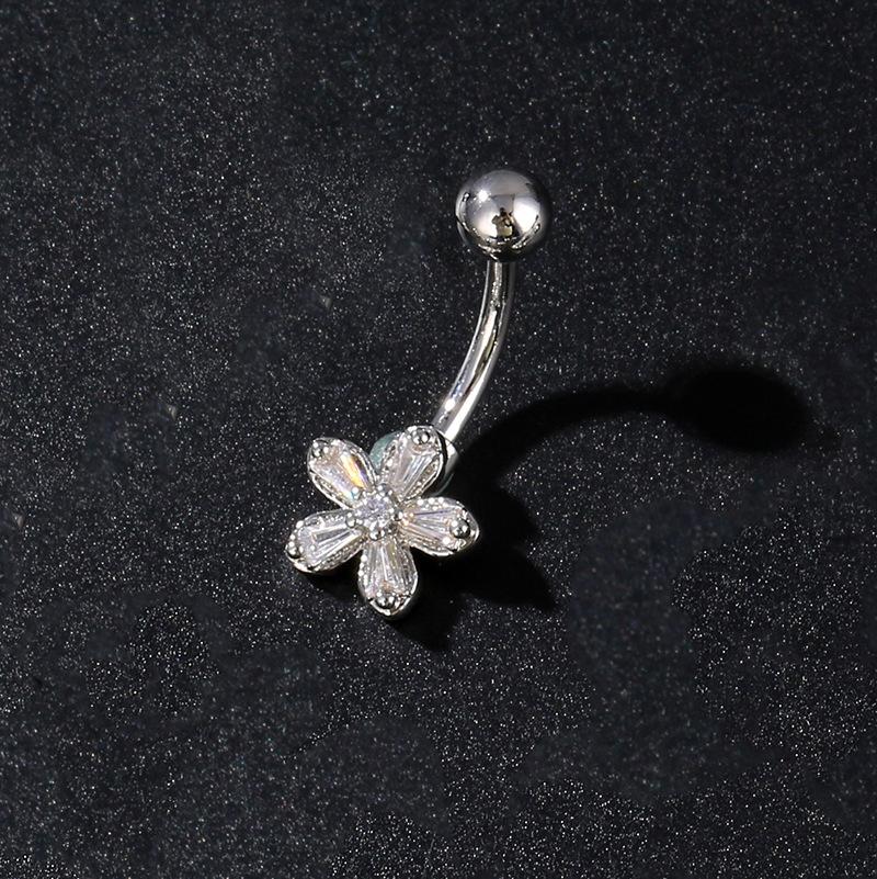 1Pcs Butterfly-shaped stainless steel belly button stud and belly button ring for abdominal piercing jewelry