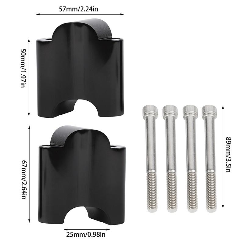 Motorcycle 2'' Rise Handle Bar Risers For Harley XL 1200X Forty-Eight 2010-2018 Handlebar Riser Mount Adapter