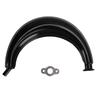 40mm1.58in Half Moon Exhaust Muffler Pipe Steel Alloy for 2 Stroke 49cc 60cc 66cc 80cc Engines