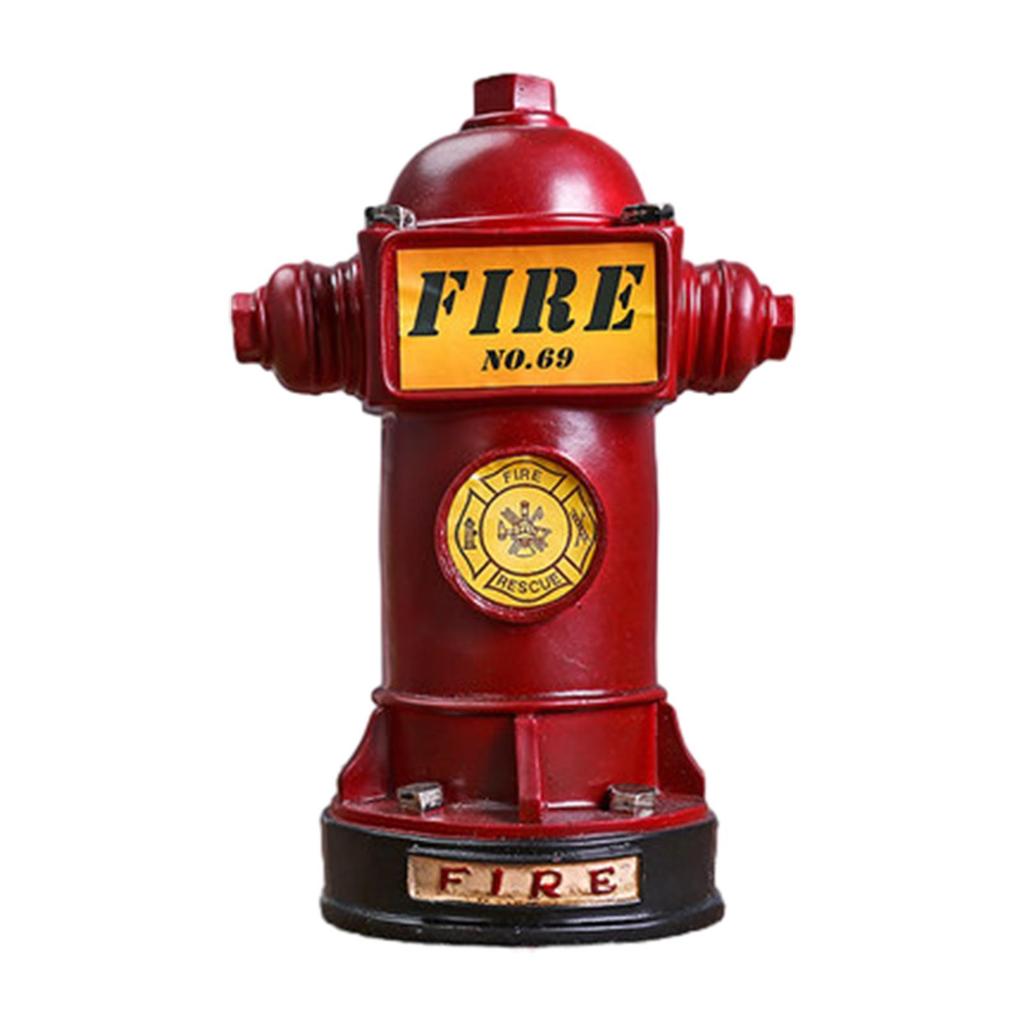 Fire Hydrant Ornaments Resin Retro Storage Box Home Furnishings Work Desk Decor Piggy Bank Container Child Adult Children