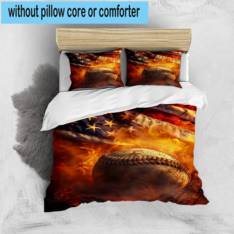 Sports Ball football Pattern 3pcs Bedding,Including 1pc Duvet Cover And 2pcs Pillowcases Perfect for Christmas,Ideal for Bedroom, Dormitory