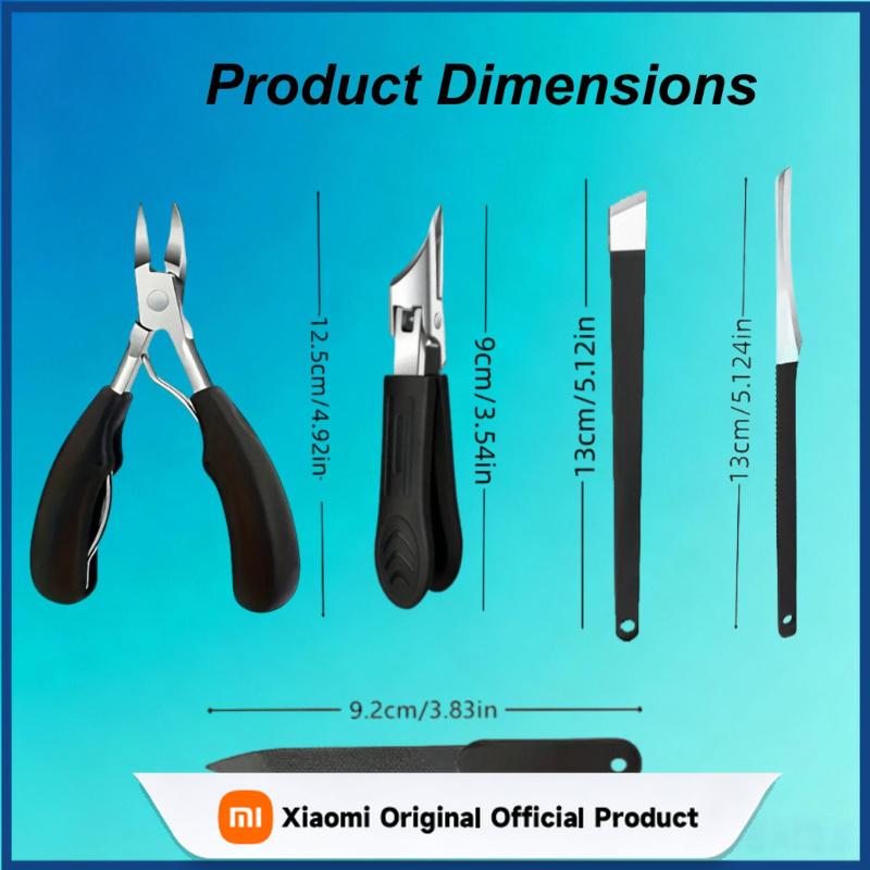 Xiaomi Stainless Steel 1/5PcsSetHome Foot Care Kit Ingrown Toenail Clipper Heavy‑duty Thick Toe Nail Trimmer Nail File Cuticle Cutter