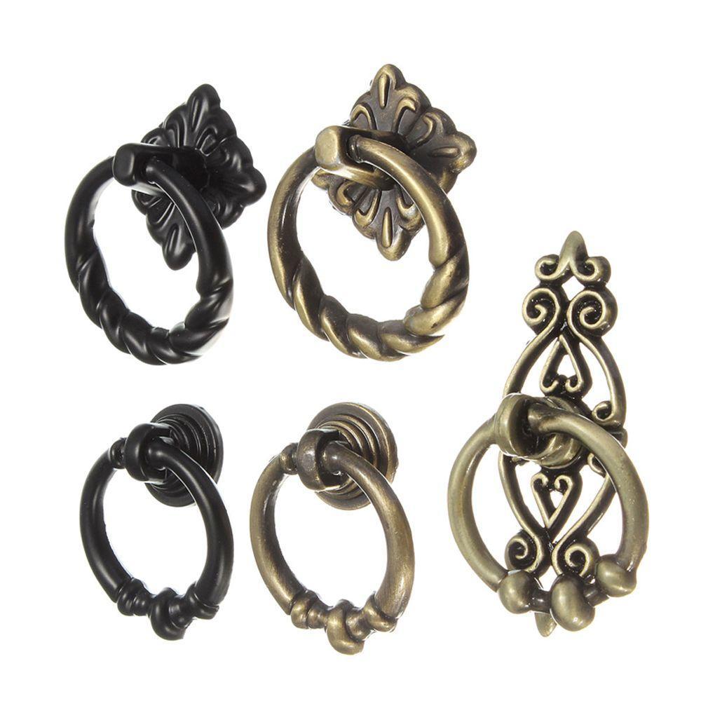 Brass Dresser Drawer Door Bin Cupboard Single-hole Drop Ring Pulls Handle Brass Dresser Drawer Door Bin Cupboard Single-hole Drop Ring Pulls Handle