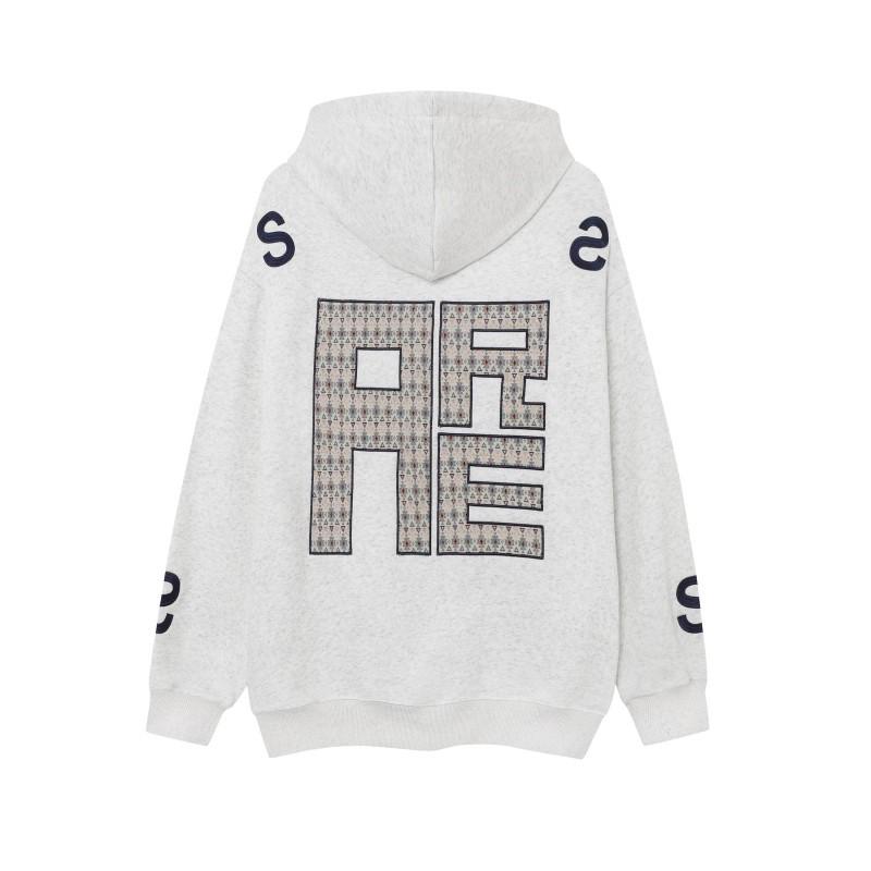 Unisex American Retro Embroidered Hoodie - Trendy Autumn Velvet Jacket, Cool & Cozy Style XL