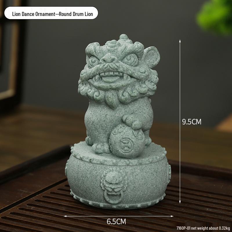 Porcelain Green Sandstone Buddha Ornament for Zen Fish Tank or Bonsai Display