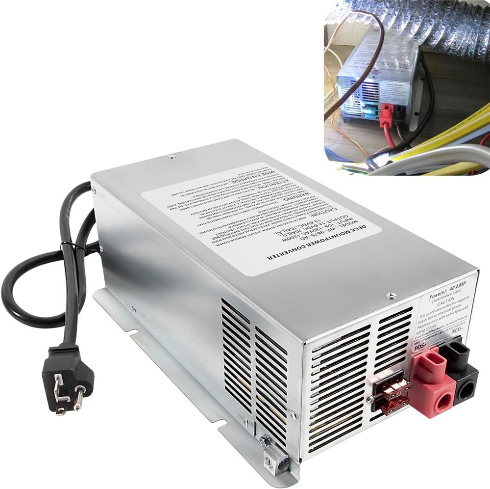 New 75 Amp Deck Mount RV Power Converter Charger #WF-9875 For RV Trailer Camper