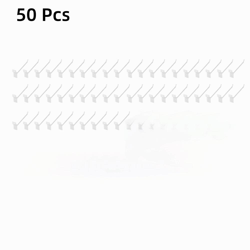 50 PCS Silver Slat Wall Hook Single Wire Design Slat Wall Hanging Hook  Hanging Display