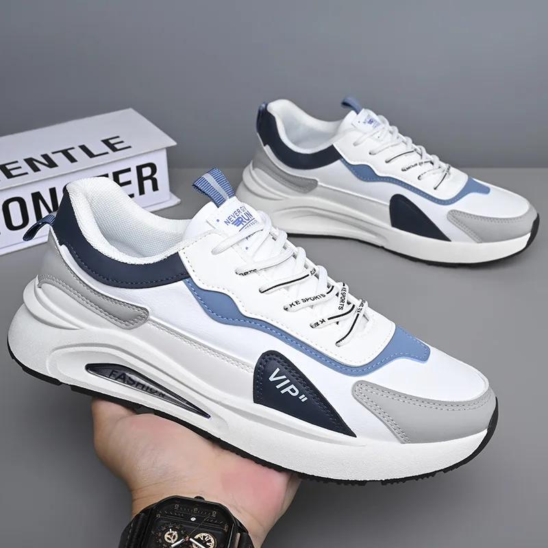 

Высококачественная мужская повседневная обувь Новая мягкая мужская обувь из искусственной кожи Плоская обувь на каждый день Сетчатые легкие дышащие модные мужские кроссовки 39 белый