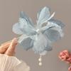 Intellectually Elegant Wind Snow Spun Flower Tassel Women's Hairpin New Chinese Style Niche Design Cheongsam Coiled Hair Hairpin