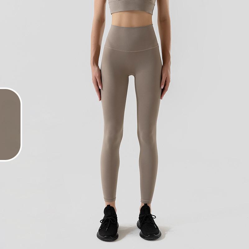 

Брюки с высокой талией, двухсторонние, шлифованные, однотонные, верхняя одежда, спортивная одежда, обтягивающая одежда для спортзала, весна 2025, новые брюки для фитнеса XL хаки