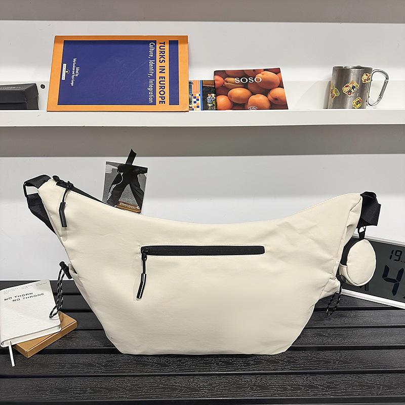 School bag couple messenger bag casual large capacity trendy brand dumpling bag versatile tooling shoulder bag sports lazy wind niche bag