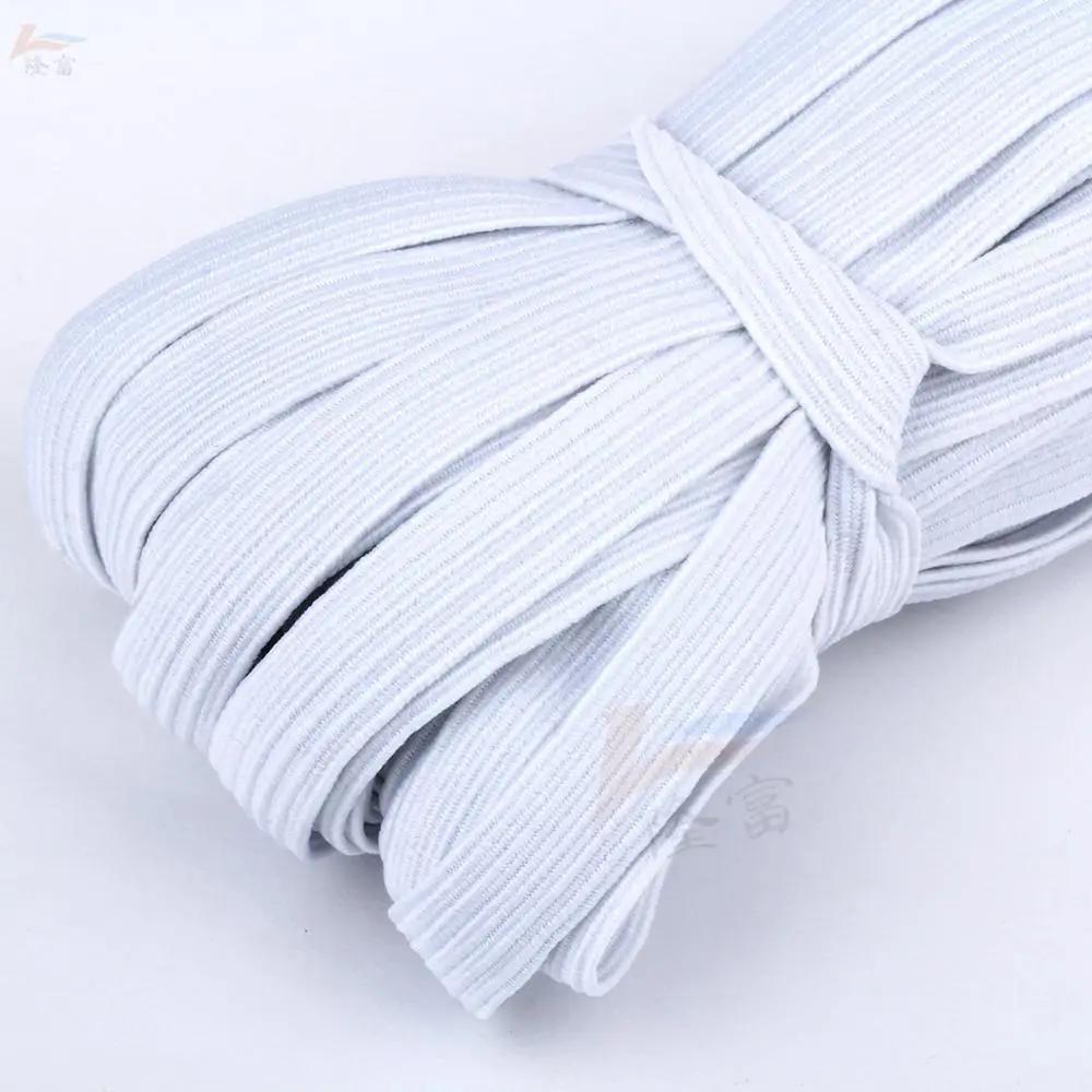 6/8/10MM Weiß/Schwarz Flache Elastische Bänder Elastisches Gummiband Hochzeit Bekleidung elastisches Band für DIY Nähen Elastisches Seil Zubehör