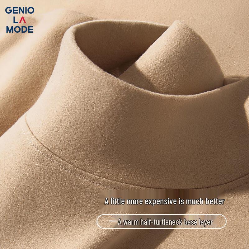 

GENIOLAMODE Men s Thermal Half-High Neck Long Sleeve Tee L