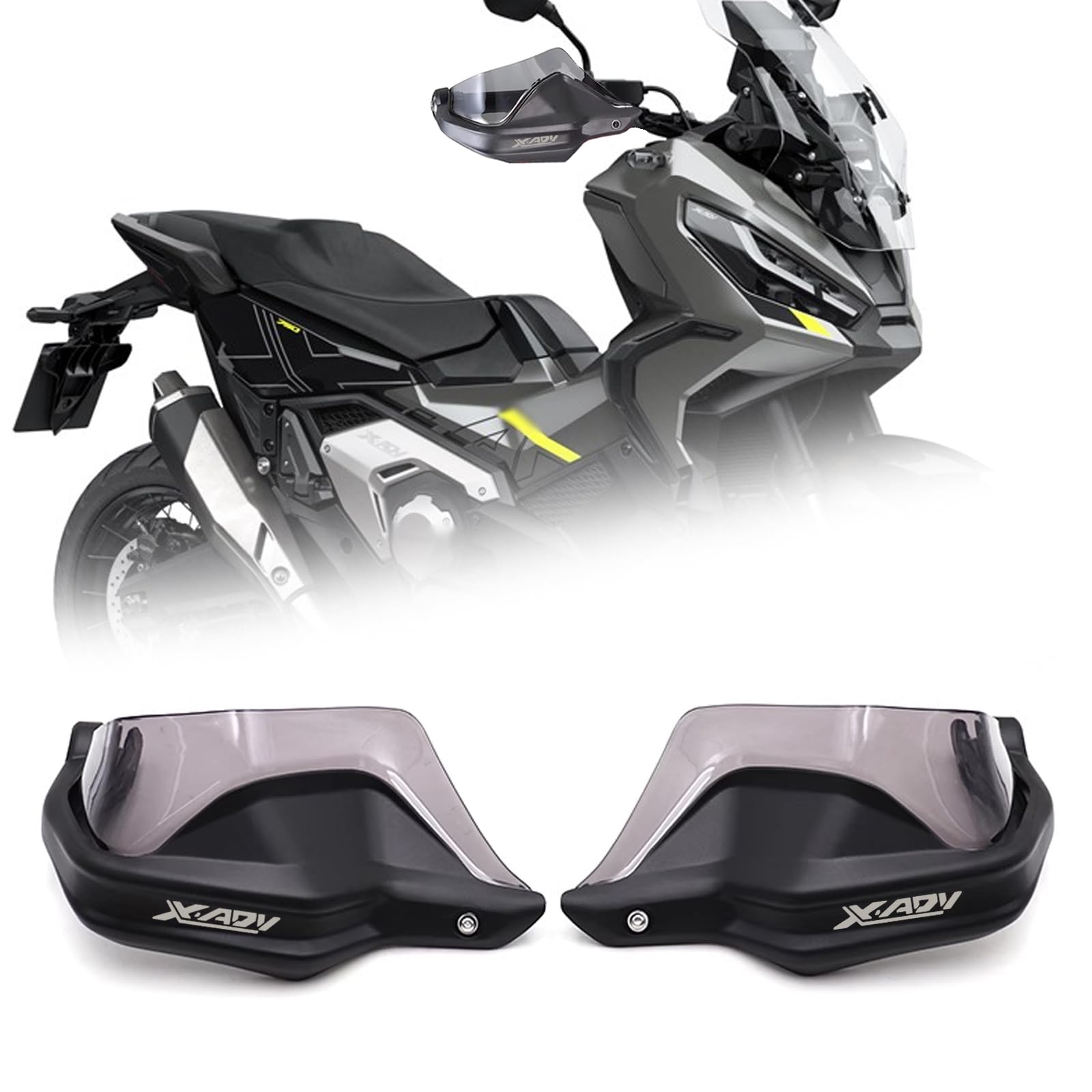 

MAORANG Для X-ADV XADV 750 2025 Мотоциклетная защита рук, защита рук, ветрозащита, двойная рукоятка, ветрозащита, серый