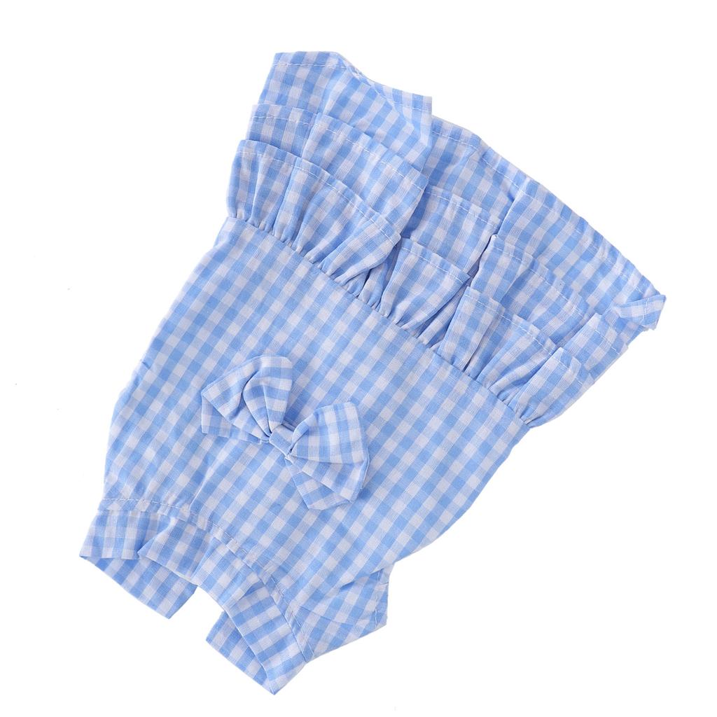 Blue Pet Summer Clothes Dog Polyester Sleeveless TShirt Skirt BowKnot Dress