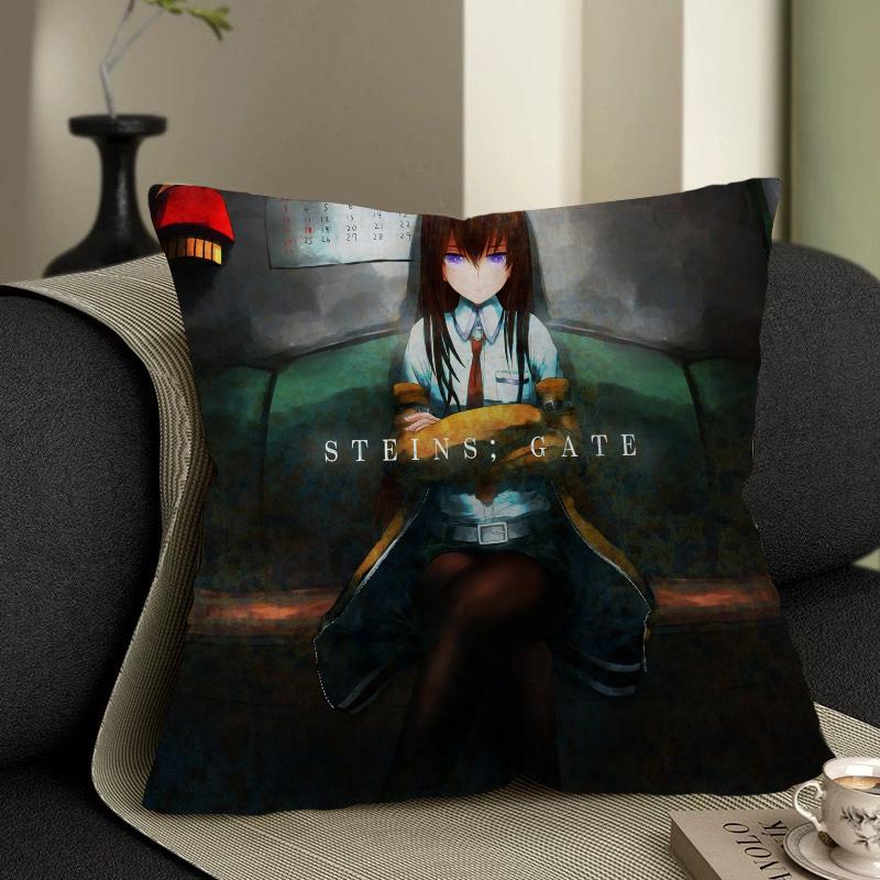 Steins Gate Kissenbezug toon Geschenk Kissenbezug Schlafzimmer Zuhause Sofa Stuhl Sitz Dekor Kissenbezug