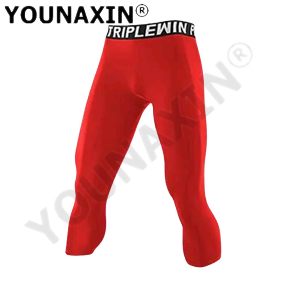Pantaloni Sportivi da Basket da Uomo 3/4 Corti Strato Base Palestra Calcio Leggings Yoga Fitness Corsa Allenamento Asciugatura Rapida S M L XL 2XL