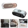 Portable Bluetooth-compatible Loudspeaker with Clock LED Time Display 15W Wireless Charging Multifunctional Digital Clock