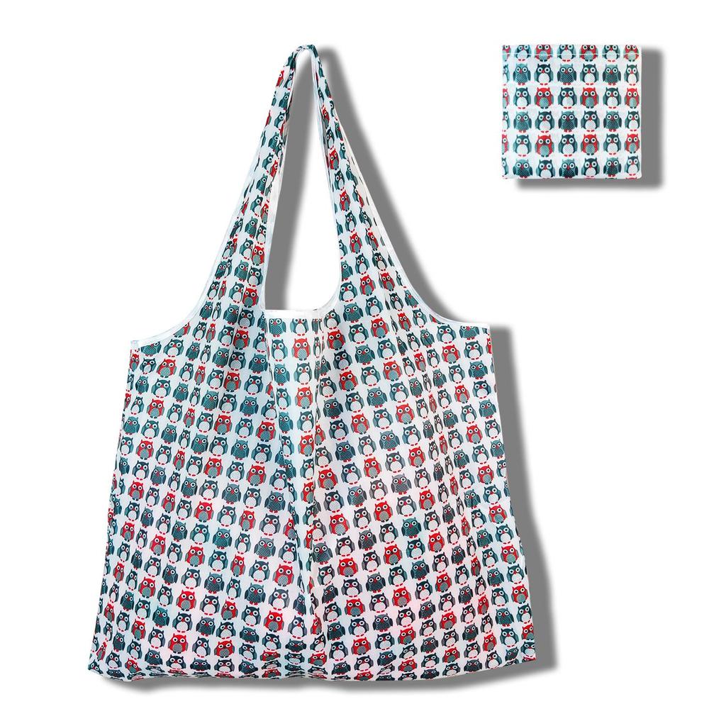 Eco-Friendly Large Capacity Foldable Tote Bag - Creative, Portable, Printed, and In Stock