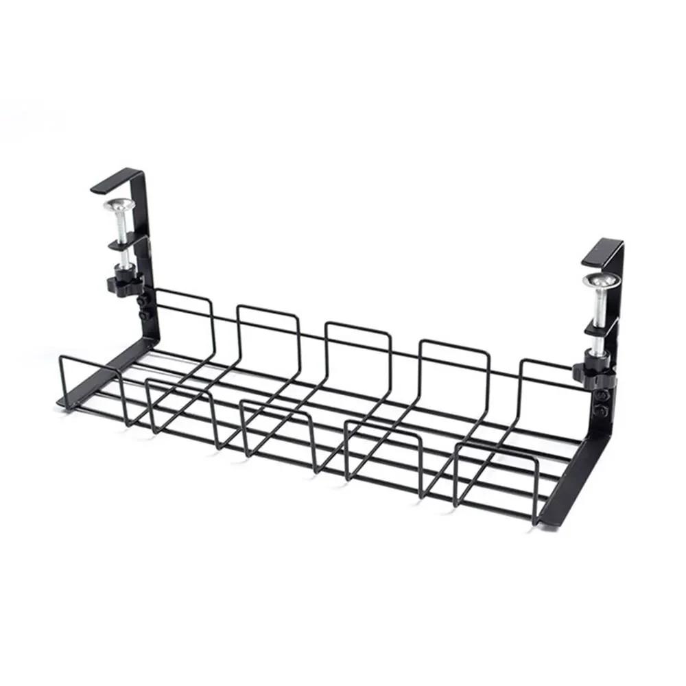 Undertable Storage Rack Metal Cable Tray Computer Desk Wire Organizer Without Perforated Kitchen Storage Accessories Weed Tray