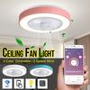 220V 50cm APP LED Ceiling Fan with Lights Remote Control Fans for Home Lamp Lighting Bedroom Living Silent Smart Dimmable