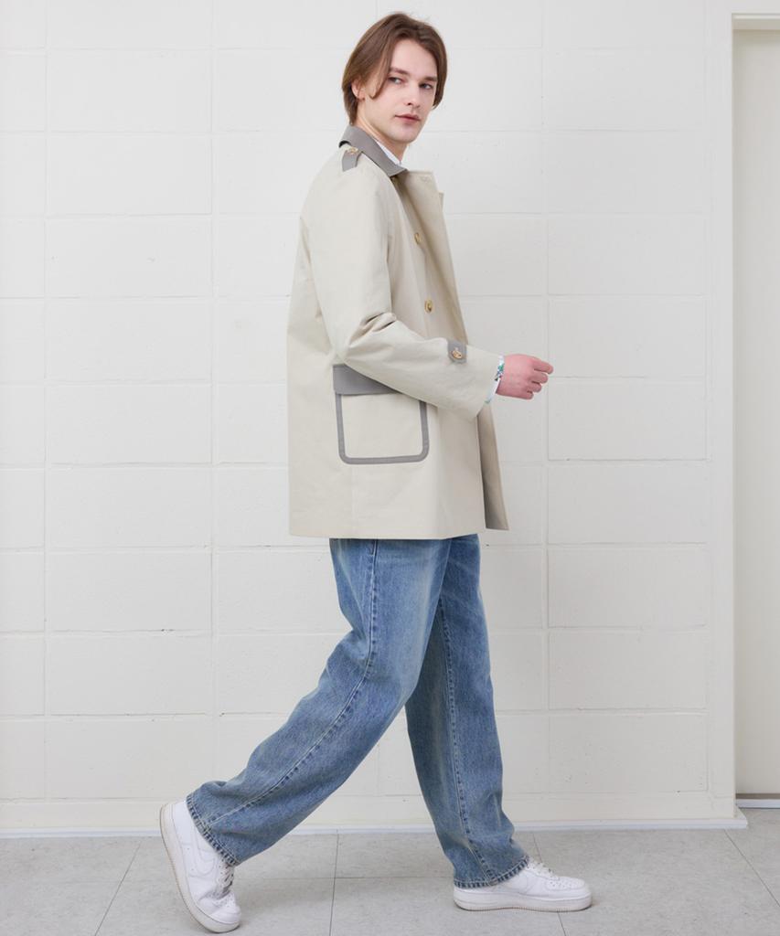 Yujeeot Beige Two-Tone Trench Coat (Unisex)