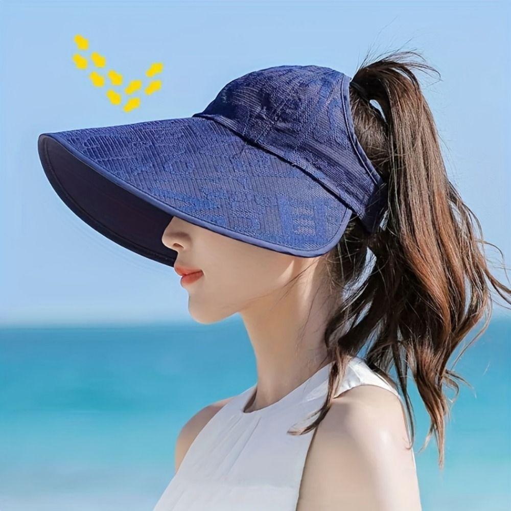 UV Protection Large Brim Sun Hat Letter UV Protection Hat Stylish Summer Panama Hat  Men