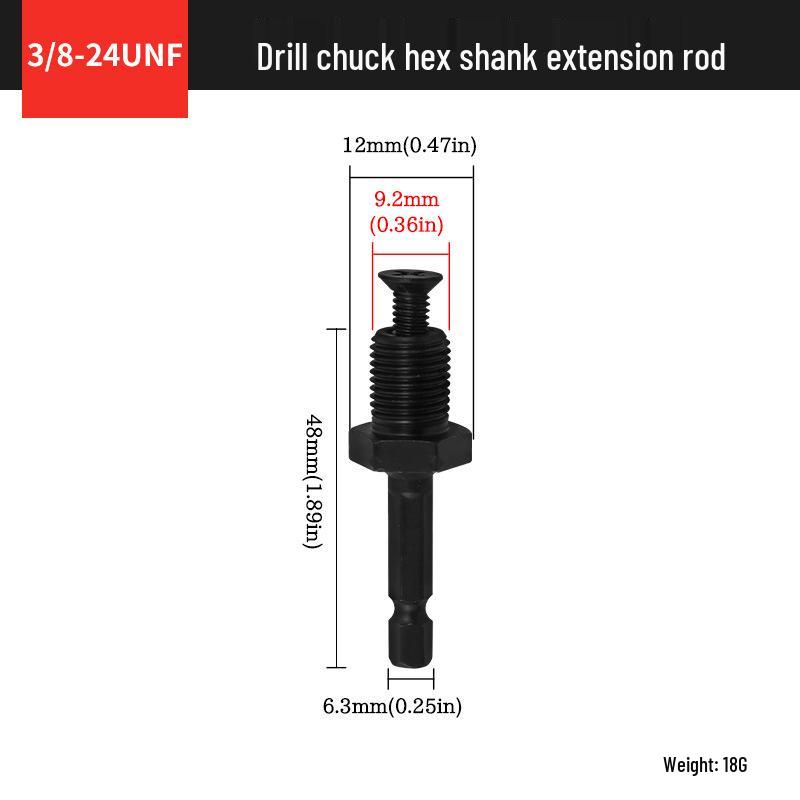 Electric Hammer Drill & Air Wrench Adapter Kit with Drill Chuck and SDS Square Round Handle