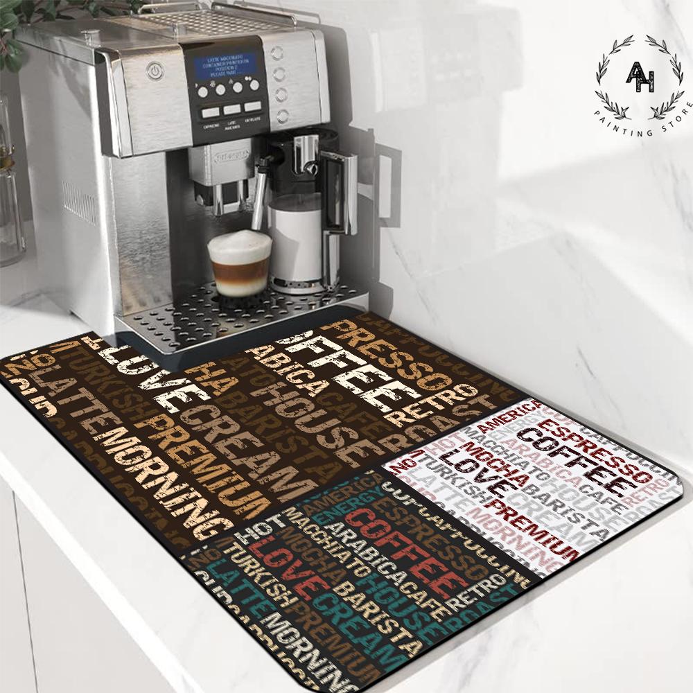 Kitchen Mat Diatom Mud Drain Mat Dish Dry Absorbent Coffee Drain Pad Home Decoration Accessories Small Rugs for Bedroom