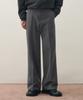 DRAW FIT Brushed Elastic Wide Slacks [Brushed Grey]