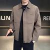Lapel Jacket Men's Spring and Autumn New Cotton Thickened Casual Jacket Men's Autumn and Winter Top
