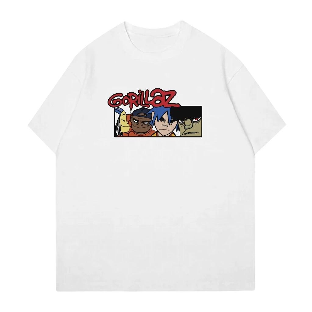 2026 Summer Gorillaz Members Graphic Cotton Unisex Shirt  Breathable New Unisexs Fashion Y2k Short Sleeve Tshirt Fan Gift