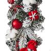 6 ft Christmas Wreath DIY Decor Rattan Garland for Party Porches Bedrooms Window Outdoor